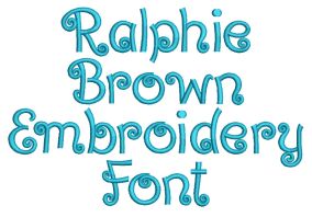Ralphie Brown Embroidery Font Machine Embroidery Designs by JuJu