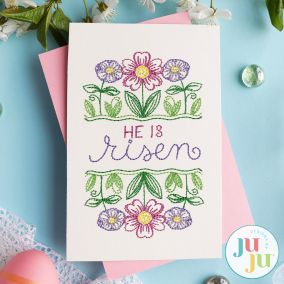 Easter Greeting Cards 2 Embroidery Set | Machine Embroidery Designs by JuJu