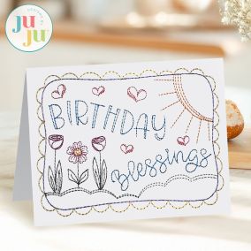 All Occasions Greeting Cards Embroidery Set 5 | Machine Embroidery Designs by JuJu
