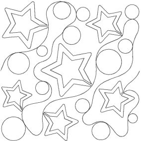 Stars and Circles End-to-End Quilting | Machine Embroidery Designs by JuJu