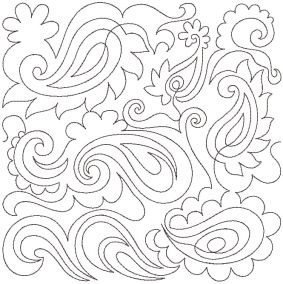 Paisley 3 End-to-End Quilting | Machine Embroidery Designs by JuJu
