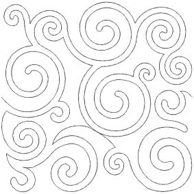 Swirly Curly End-to-End Quilting Design | Machine Embroidery Designs by JuJu