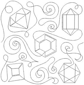 Gemstones End-to-End Quilting Design | Machine Embroidery Designs by JuJu