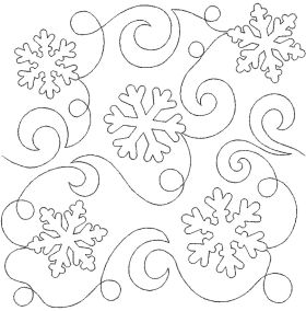 Snowflakes Loops Swirls End-to-End Quilting Design | Machine Embroidery Designs by JuJu