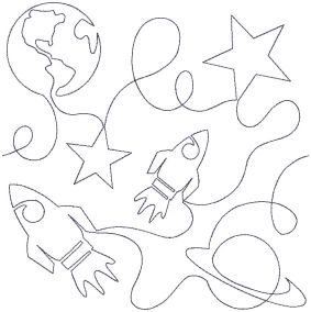 Outer Space End-to-End Quilting | Machine Embroidery Designs by JuJu