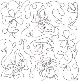 Butterflies 2 End-to-End Quilting | Machine Embroidery Designs by JuJu