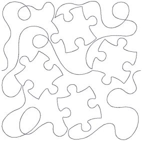 Puzzle Piece End-to-End Quilting | Machine Embroidery Designs by JuJu