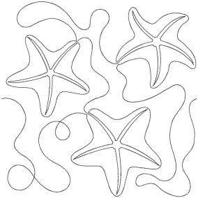 Starfish End-to-End Quilting | Machine Embroidery Designs by JuJu