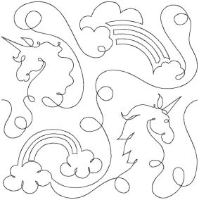 Unicorns End-to-End Quilting | Machine Embroidery Designs by JuJu