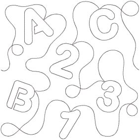 ABC 123 End-to-End Quilting | Machine Embroidery Designs by JuJu