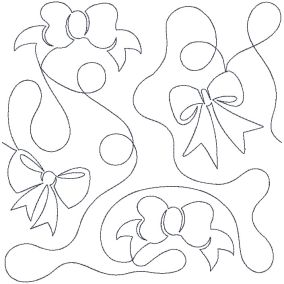 Bows End-to-End Quilting | Machine Embroidery Designs by JuJu