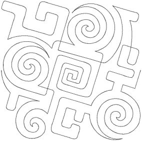 Geo Swirls End-to-End Quilting | Machine Embroidery Designs by JuJu