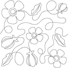 Posies End-to-End Quilting | Machine Embroidery Designs by JuJu
