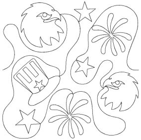 Patriotic 2 End-to-End Quilting | Machine Embroidery Designs by JuJu