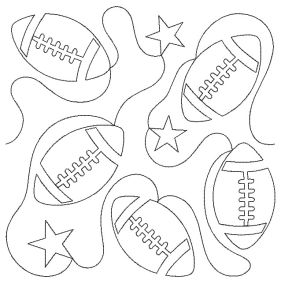 All Star Football End-to-End Quilting | Machine Embroidery Designs by JuJu