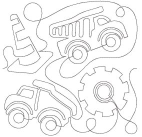Construction End-to-End Quilting | Machine Embroidery Designs by JuJu