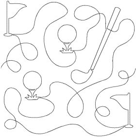 Golf End-to-End Quilting | Machine Embroidery Designs by JuJu