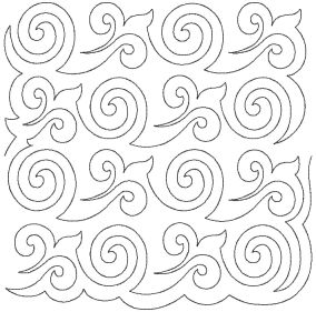 Curly Q End-to-End Quilting | Machine Embroidery Designs by JuJu