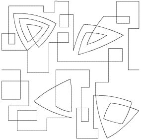 Geometric Run End-to-End Quilting | Machine Embroidery Designs by JuJu