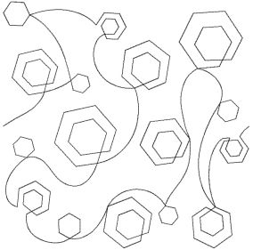 Hexagon Stipple End-to-End Quilting | Machine Embroidery Designs by JuJu