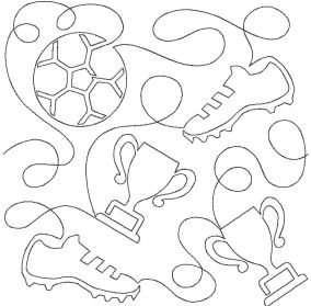 Soccer End-to-End Quilting Embroidery | Machine Embroidery Designs by JuJu
