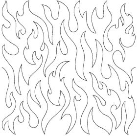 Stipple Flame End-to-End Quilting | Machine Embroidery Designs by JuJu