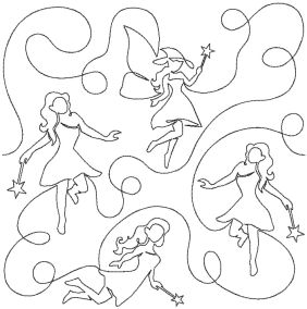 Fairies End-to-End Quilting | Machine Embroidery Designs by JuJu