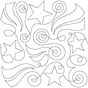 Stars Stripes Swirls End-to-End Quilting | Machine Embroidery Designs by JuJu
