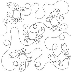 Crabs End-to-End Quilting | Machine Embroidery Designs by JuJu