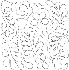 Flowers Feathers Swirls 2 End-to-End Quilting | Machine Embroidery Designs by JuJu