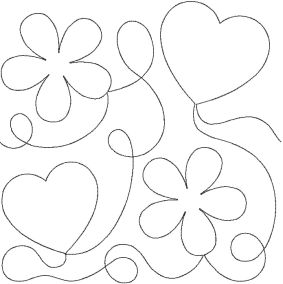 Hearts and Flowers End-to-End Quilting | Machine Embroidery Designs by JuJu