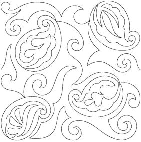 Paisley 5 End-to-End Quilting | Machine Embroidery Designs by JuJu