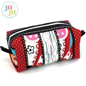                                 Striped Boxy Zippered Bag by Oma's Place | Machine Embroidery Designs by JuJu
                            