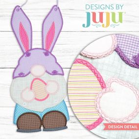In the Hoop Easter Gnome Wall Hanging Project | Machine Embroidery Designs by JuJu