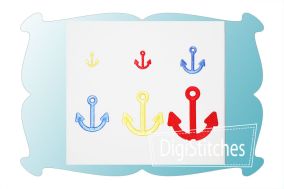Anchor Minis | Machine Embroidery Designs by JuJu