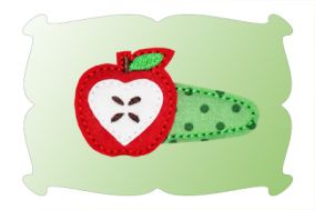 Apple Heart Snap Clip Mini In The Hoop | Machine Embroidery Designs by JuJu