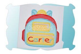 Backpack Applique | Machine Embroidery Designs by JuJu