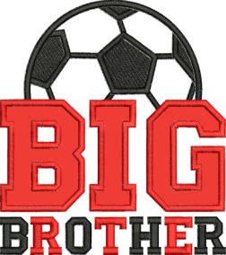 Big Brother Soccer Applique | Machine Embroidery Designs by JuJu