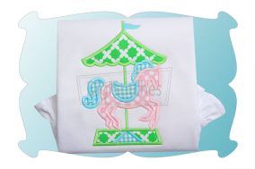 Carousel Horse Applique | Machine Embroidery Designs by JuJu