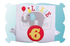 Circus Elephant Birthday Numbers Applique | Machine Embroidery Designs by JuJu