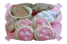 Play Food Tea Cookies | Machine Embroidery Designs by JuJu