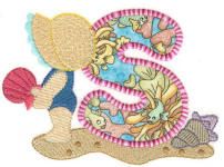 Sunbonnet Sue Alphabet Applique Machine Embroidery Designs by JuJu 