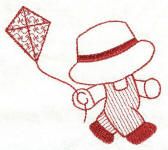 Sunbonnet Sam Redwork Machine Embroidery Designs by JuJu