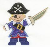 Pirates Arrgghh! Applique Machine Embroidery Designs by JuJu 