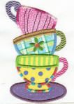 Tea Time Applique Machine Embroidery Designs by JuJu 