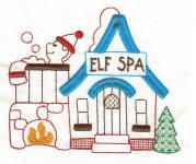 North Pole Village Colorwork Set 3 Machine Embroidery Designs by JuJu