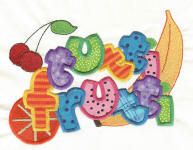 Tutti Frutti Applique Machine Embroidery Designs by JuJu 