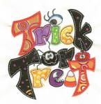 Treats n Tricks Halloween Applique Machine Embroidery Designs by JuJu 