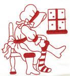 A Very Merry Sunbonnet Christmas Redwork Machine Embroidery Designs by JuJu
