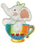 Tea Time Critters Applique Machine Embroidery Designs by JuJu 